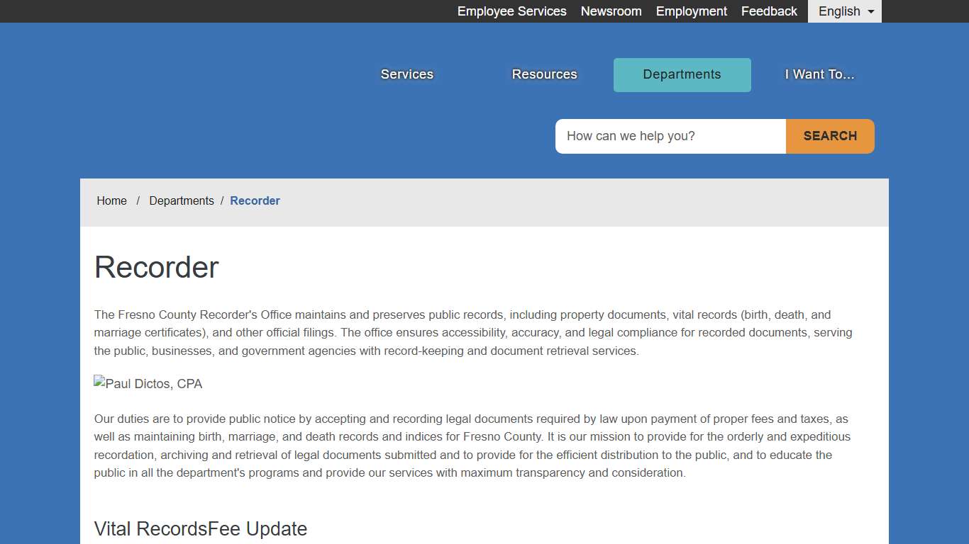 Recorder - County of Fresno
